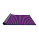 Thickness of Patterned Dark Violet Purple Novelty Rug, pat3051