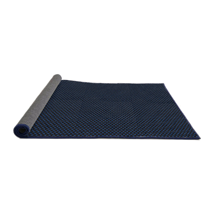 Thickness of Patterned Blue Novelty Rug, pat3052