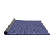 Thickness of Patterned Purple Novelty Rug, pat3053