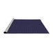 Serging Thickness of Machine Washable Transitional Deep Periwinkle Purple Rug, wshpat3054