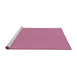 Sideview of Machine Washable Transitional HotPink Rug, wshpat3062