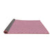 Thickness of Patterned Dark Pink Novelty Rug, pat3063