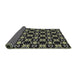 Thickness of Patterned Black Novelty Rug, pat3076