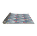 Thickness of Patterned Mist Blue Novelty Rug, pat3094