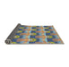 Thickness of Patterned Carbon Gray Novelty Rug, pat3096