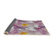 Thickness of Patterned Raspberry Purple Novelty Rug, pat3103