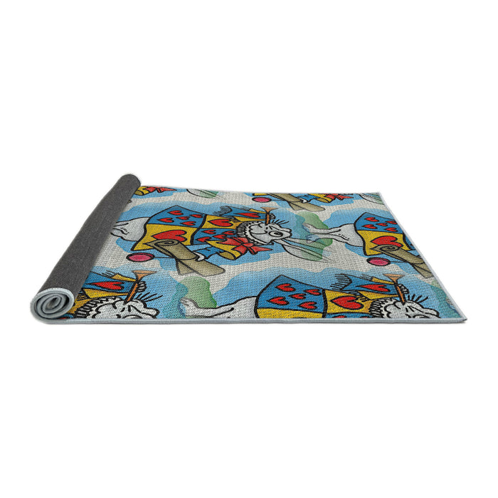 Thickness of Patterned Gray Novelty Rug, pat3109