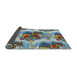 Thickness of Patterned Gray Novelty Rug, pat3109