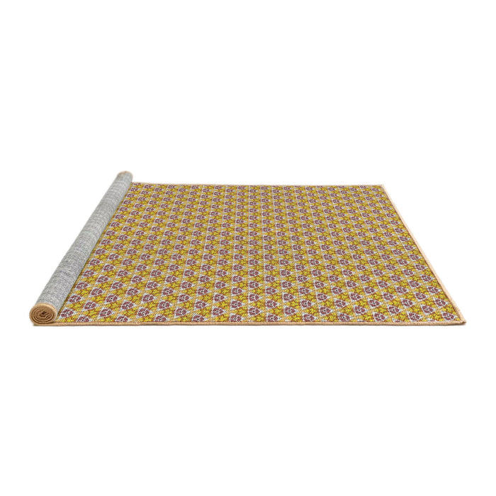 Serging Thickness of Machine Washable Transitional Red Rug, wshpat311