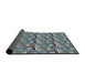 Thickness of Patterned Light Steel Blue Novelty Rug, pat3113