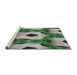 Serging Thickness of Machine Washable Transitional Medium Forest Green Rug, wshpat3121