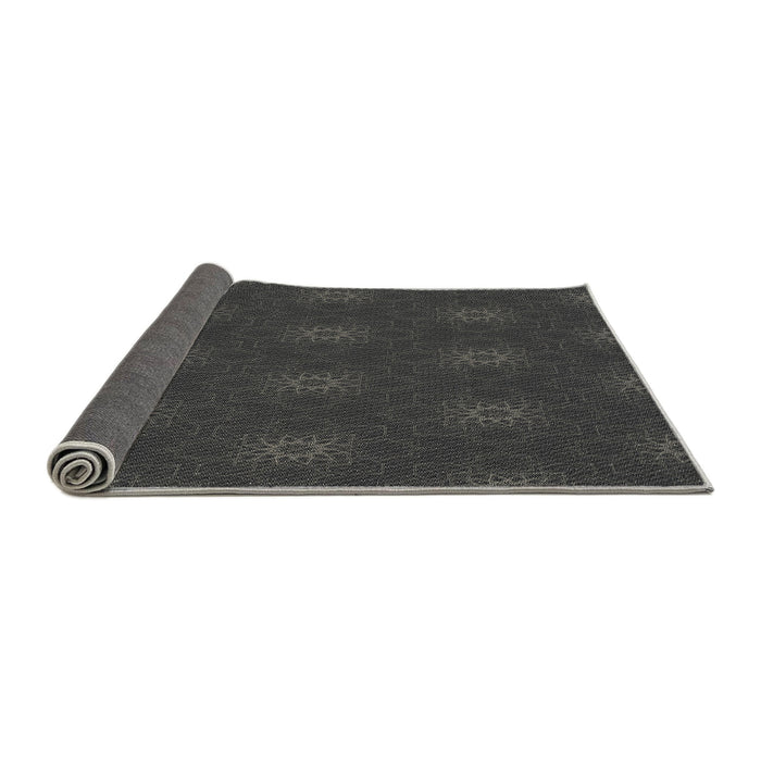 Thickness of Patterned Mid Gray Novelty Rug, pat313