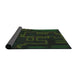 Thickness of Patterned Black Novelty Rug, pat3130