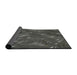 Thickness of Patterned Charcoal Black Novelty Rug, pat3133