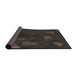 Thickness of Patterned Mid Gray Novelty Rug, pat3142