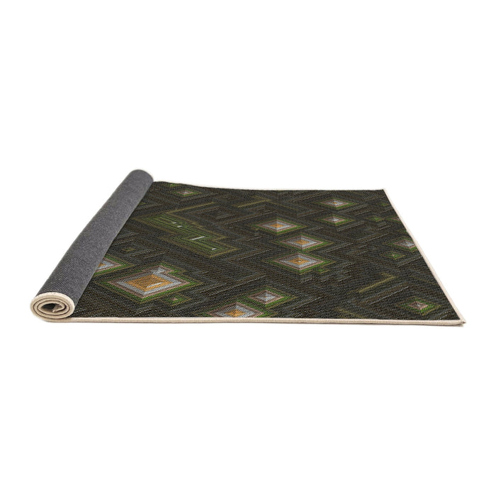 Thickness of Patterned Mid Gray Novelty Rug, pat3143