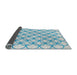 Thickness of Patterned Blue Novelty Rug, pat315