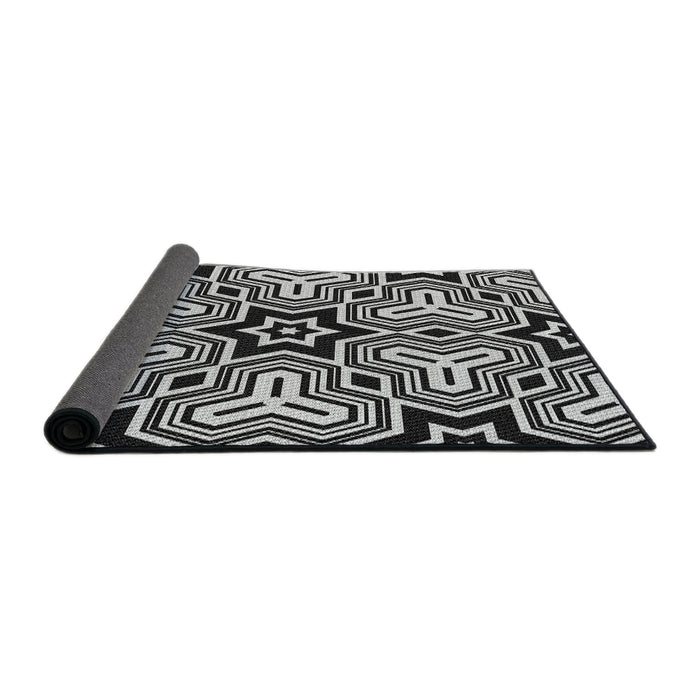 Thickness of Patterned Light Gray Novelty Rug, pat3152