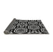 Thickness of Patterned Black Novelty Rug, pat3153