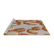 Serging Thickness of Machine Washable Transitional Red Rug, wshpat3155