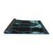 Thickness of Patterned Cadet Blue Green Modern Rug, pat3164