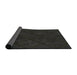 Thickness of Patterned Black Novelty Rug, pat3167