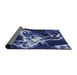 Thickness of Patterned Light Purple Blue Modern Rug, pat3174