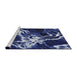 Serging Thickness of Machine Washable Transitional Light Purple Blue Rug, wshpat3174