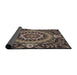 Thickness of Patterned Burgundy Brown Novelty Rug, pat3188