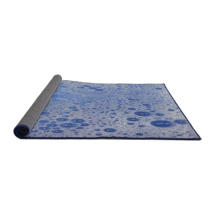 Thickness of Patterned Jeans Blue Novelty Rug, pat319