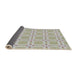 Thickness of Patterned Khaki Green Novelty Rug, pat3204