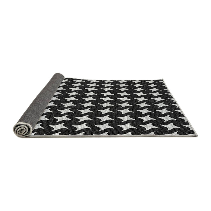 Thickness of Patterned Dark Gray Novelty Rug, pat3211