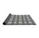 Thickness of Patterned Platinum Gray Novelty Rug, pat3215