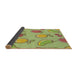 Thickness of Patterned Green Novelty Rug, pat3220