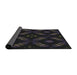 Thickness of Patterned Black Novelty Rug, pat3225