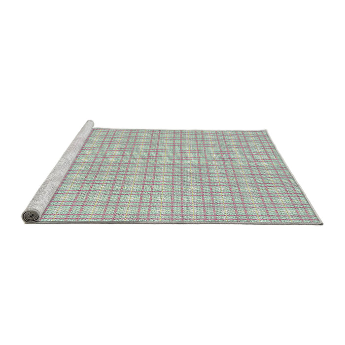 Serging Thickness of Machine Washable Transitional Light Rose Green Rug, wshpat3229
