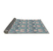 Thickness of Patterned Marble Blue Novelty Rug, pat3233