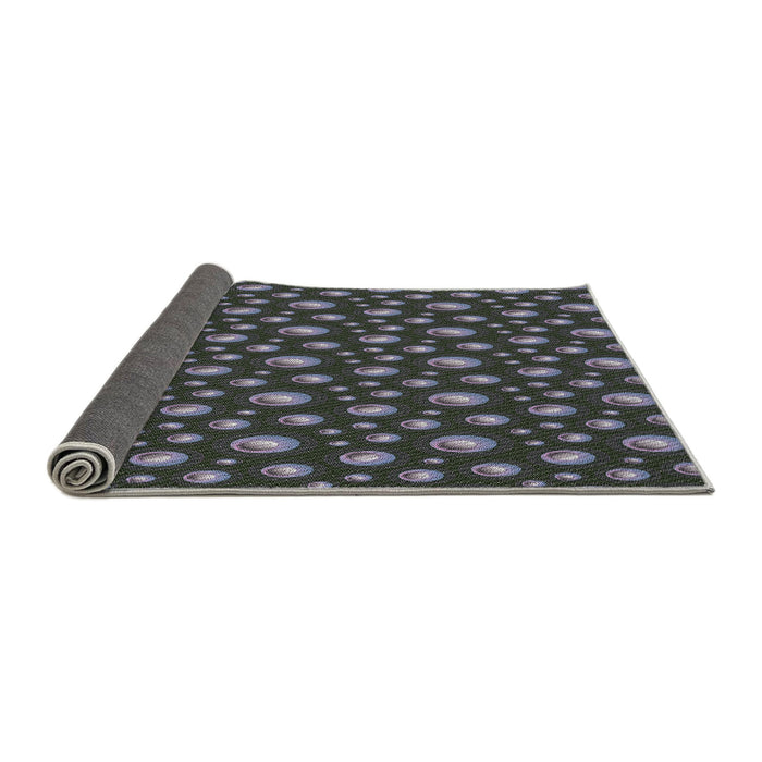 Thickness of Patterned Silver Gray Novelty Rug, pat3234
