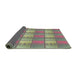 Thickness of Patterned Olive Green Novelty Rug, pat3236