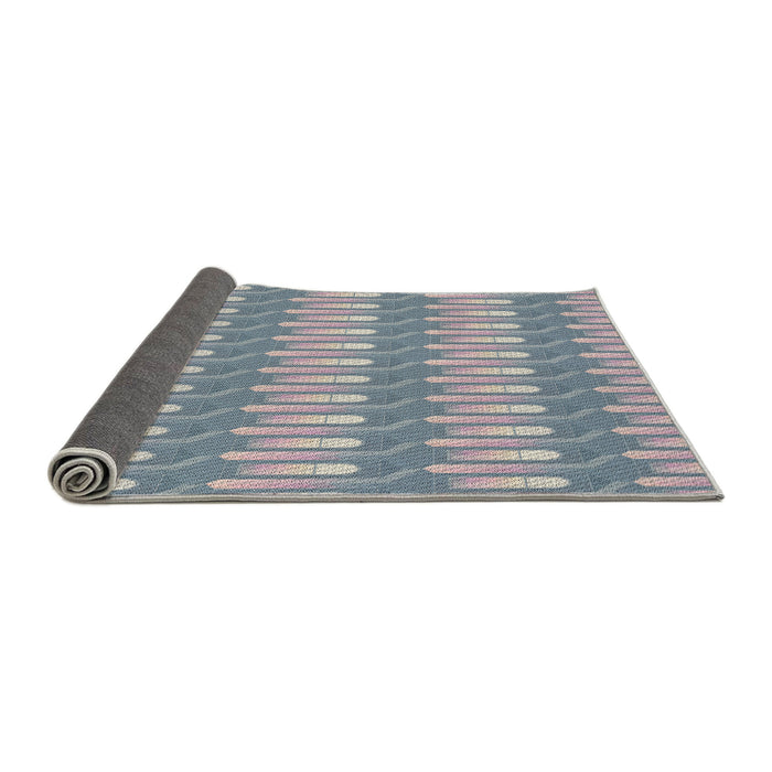 Thickness of Patterned Gray Novelty Rug, pat3245