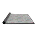 Thickness of Patterned Platinum Gray Novelty Rug, pat3251