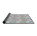 Thickness of Patterned Platinum Gray Novelty Rug, pat3252