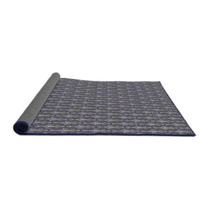 Thickness of Patterned Dark Gray Novelty Rug, pat3255