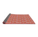 Thickness of Patterned Light Salmon Rose Pink Novelty Rug, pat3257