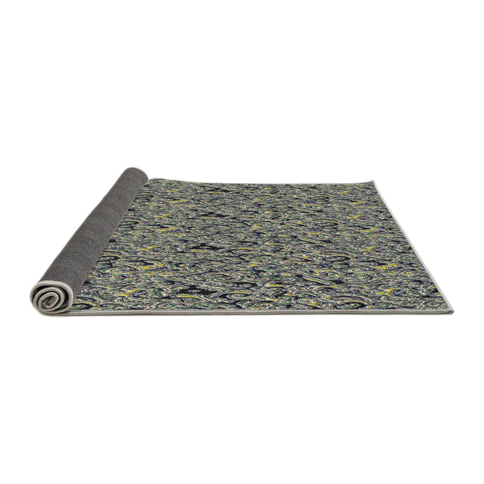Thickness of Patterned Sage Green Novelty Rug, pat3262