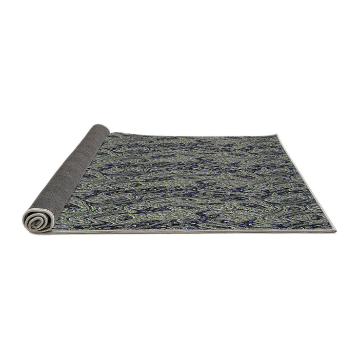 Thickness of Patterned Dark Gray Novelty Rug, pat3263