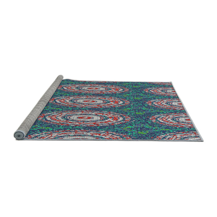 Serging Thickness of Machine Washable Transitional Purple Haze Purple Rug, wshpat3268