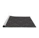 Serging Thickness of Machine Washable Transitional Gray Rug, wshpat3270