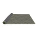 Thickness of Patterned Charcoal Gray Novelty Rug, pat3273