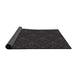 Thickness of Patterned Black Novelty Rug, pat3275